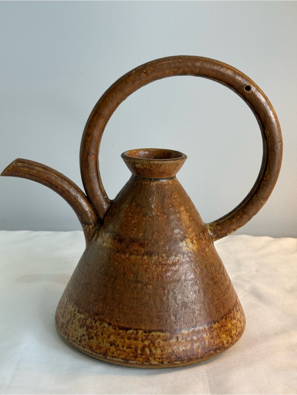 Vintage Studio Art Pottery Watering Pot Potter Londa Weisman Signed Collectible